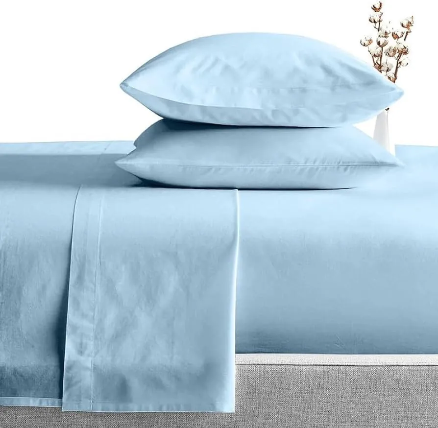 Premium Long-Staple Cotton Percale Sheet Set